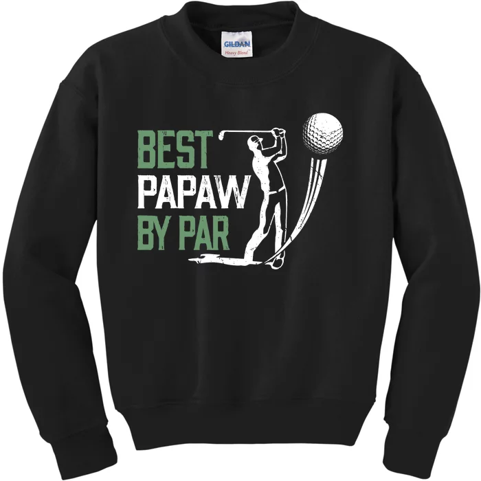 Best Papaw By Par Father's Day Gifts Golf Lover Kids Sweatshirt