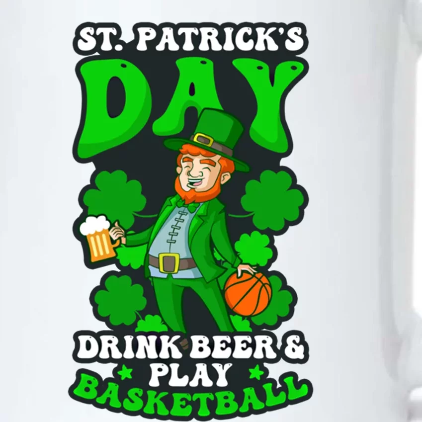 Beer Play Basketball Design St Patricks Basketball Gift Black Color Changing Mug