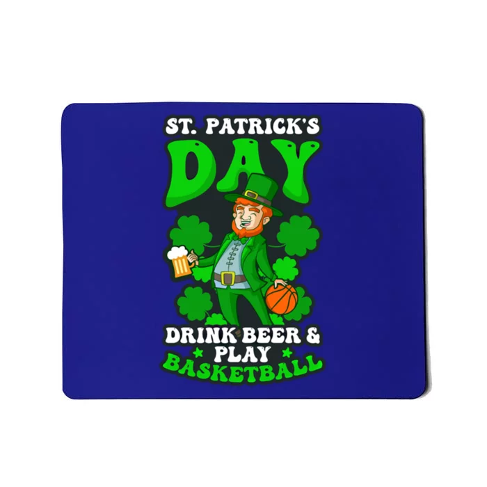 Beer Play Basketball Design St Patricks Basketball Gift Mousepad