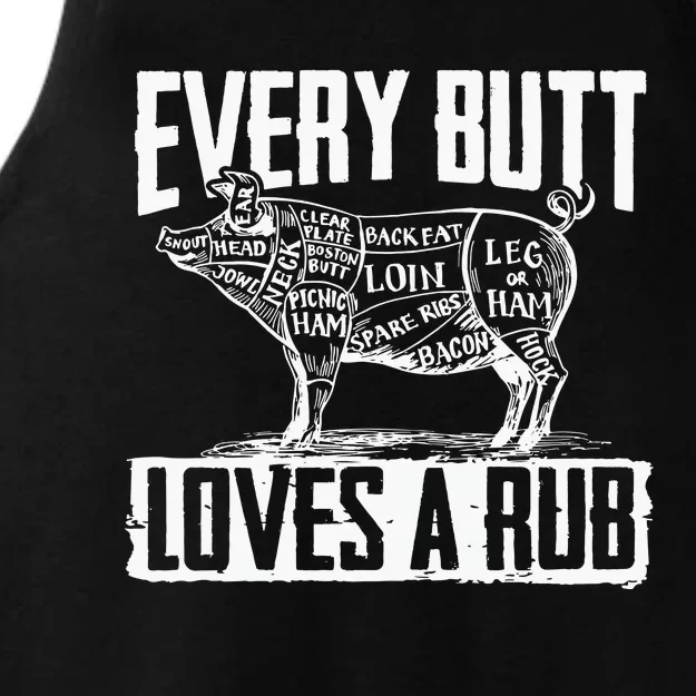 Bbq Pork Butt Rub Summer Barbeque Partying Cook Fathers Day Ladies Tri-Blend Wicking Tank