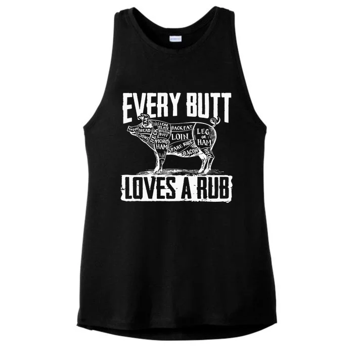 Bbq Pork Butt Rub Summer Barbeque Partying Cook Fathers Day Ladies Tri-Blend Wicking Tank