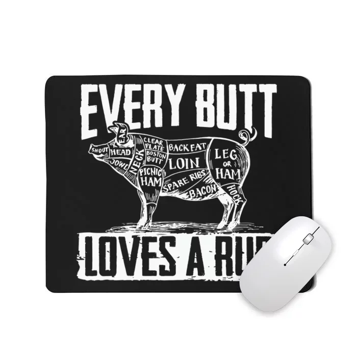 Bbq Pork Butt Rub Summer Barbeque Partying Cook Fathers Day Mousepad