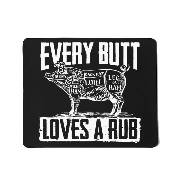 Bbq Pork Butt Rub Summer Barbeque Partying Cook Fathers Day Mousepad