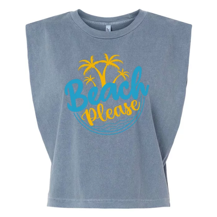 Beach Please Garment-Dyed Women's Muscle Tee