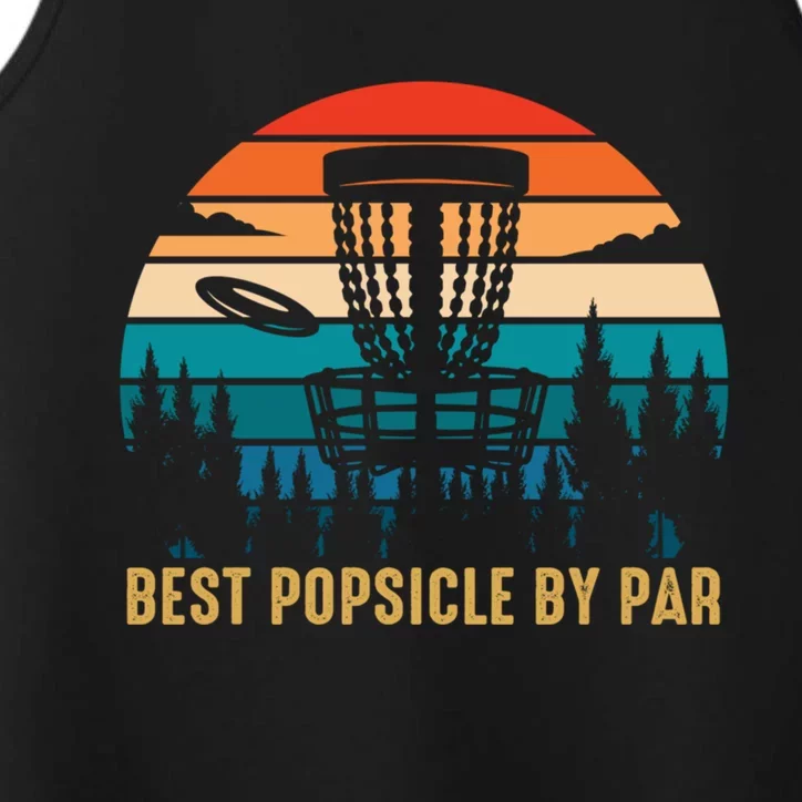 Best Popsicle By Par Funny Disc Golfing Dad Gift Performance Tank