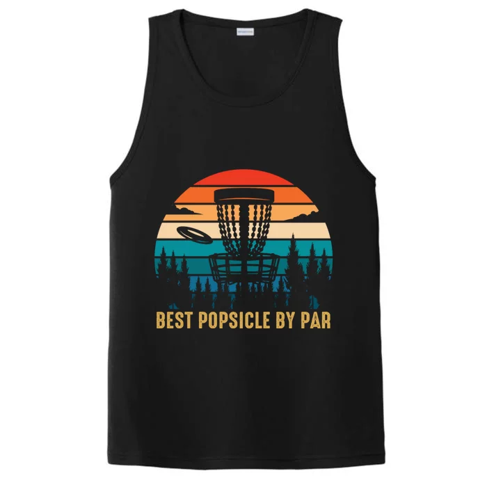 Best Popsicle By Par Funny Disc Golfing Dad Gift Performance Tank