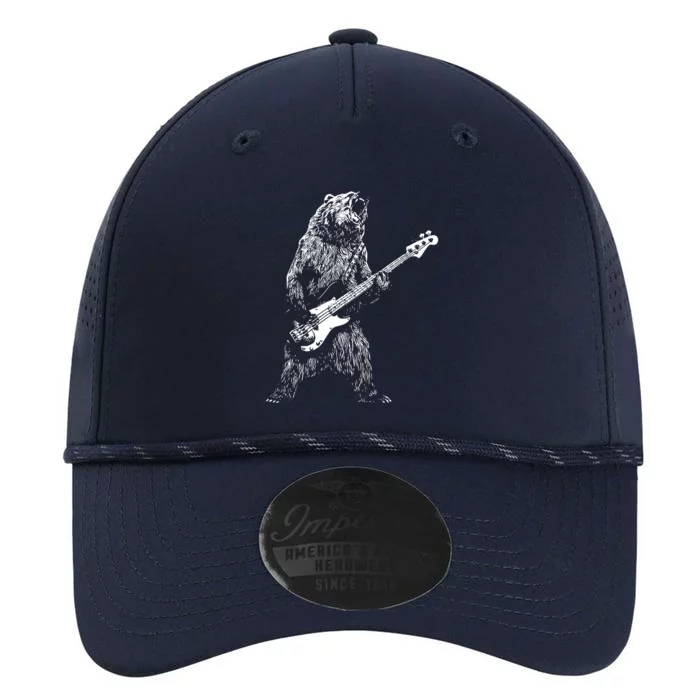 Bear Playing Bass Guitar Shirts For Men Animal Playing Guitar Performance The Dyno Cap