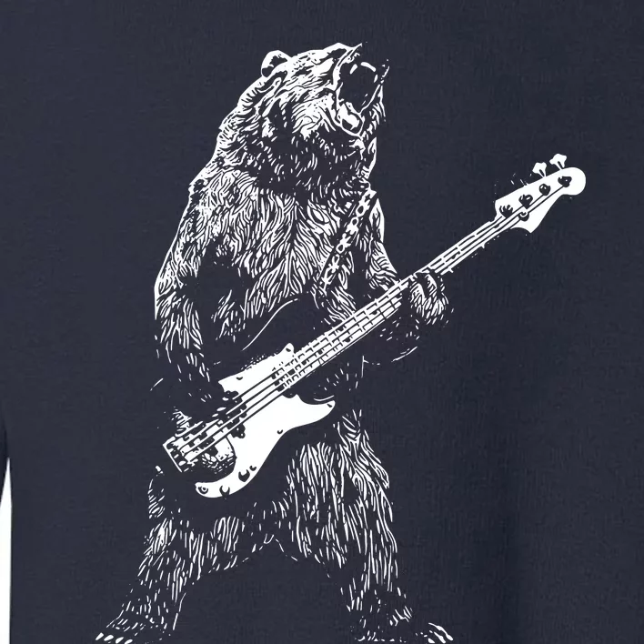 Bear Playing Bass Guitar Shirts For Men Animal Playing Guitar Toddler Sweatshirt