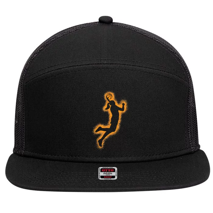 Basketball Player 7 Panel Mesh Trucker Snapback Hat