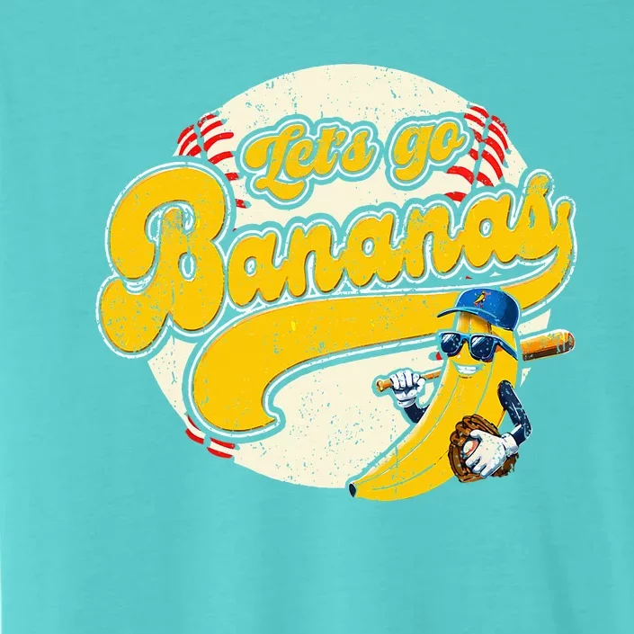 Banana Playing Baseball Team Player Game Day ChromaSoft Performance T-Shirt