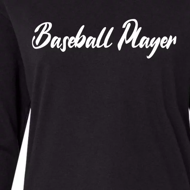 Baseball Player Womens Cotton Relaxed Long Sleeve T-Shirt