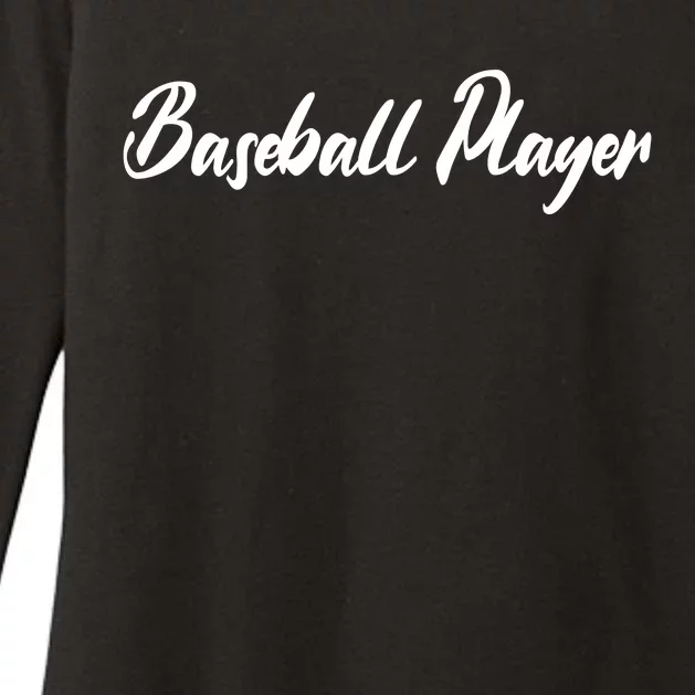 Baseball Player Womens CVC Long Sleeve Shirt