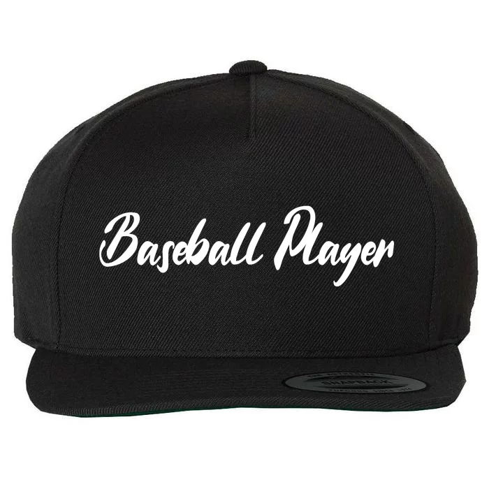 Baseball Player Wool Snapback Cap