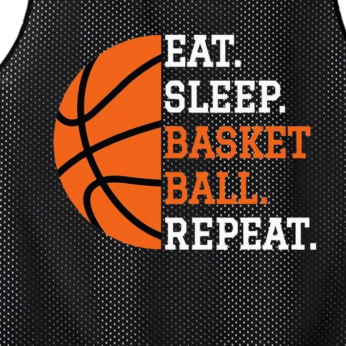 Basketball Player Boy Eat Sleep Basketball Repeat Mesh Reversible Basketball Jersey Tank