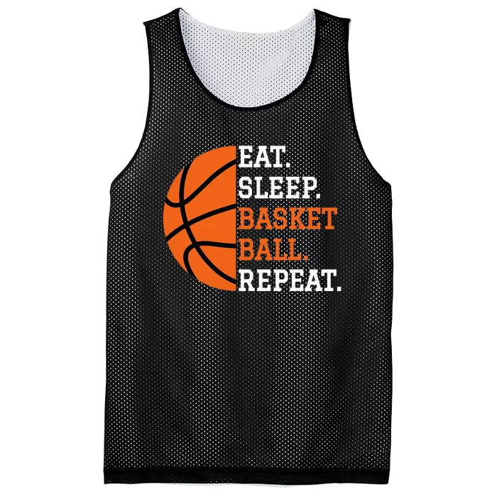 Basketball Player Boy Eat Sleep Basketball Repeat Mesh Reversible Basketball Jersey Tank