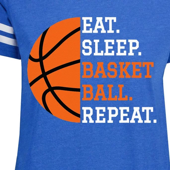 Basketball Player Boy Eat Sleep Basketball Repeat Enza Ladies Jersey Football T-Shirt