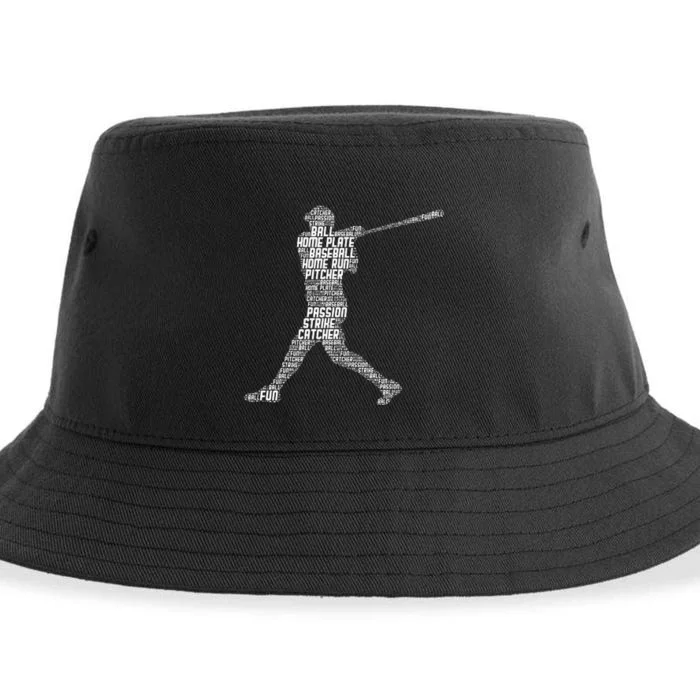 Baseball Player Batter Sustainable Bucket Hat