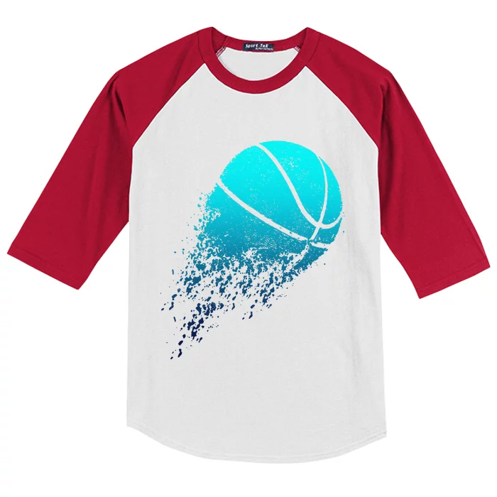 Basketball Player Bball Coach Fan Baller Sports Kids Colorblock Raglan Jersey