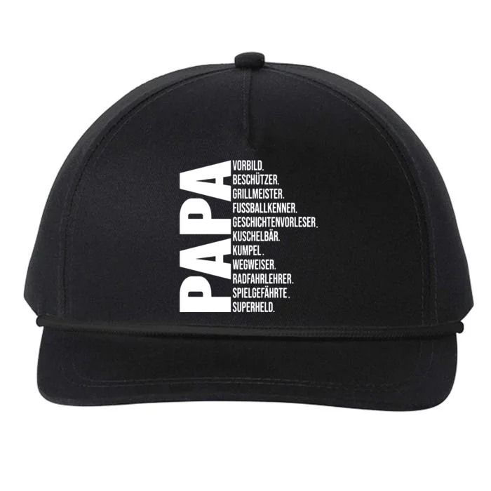 Best Papa Snapback Five-Panel Rope Hat