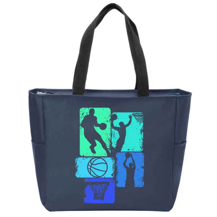 Basketball Player Zip Tote Bag