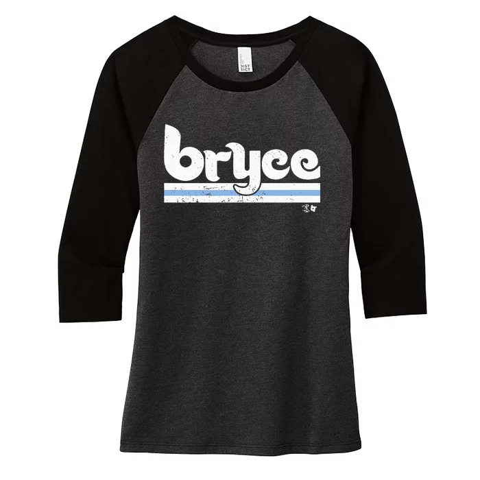 Bryce Philadelphia Baseball Women's Tri-Blend 3/4-Sleeve Raglan Shirt