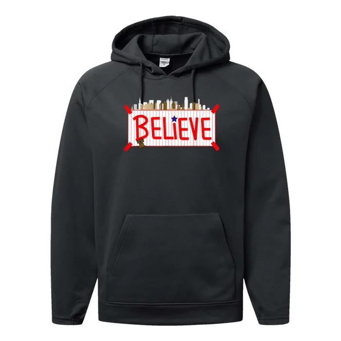 Believe Philadelphia Baseball Players Performance Fleece Hoodie