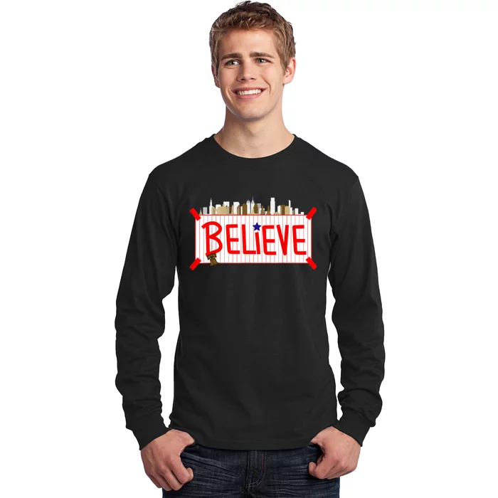 Believe Philadelphia Baseball Players Long Sleeve Shirt