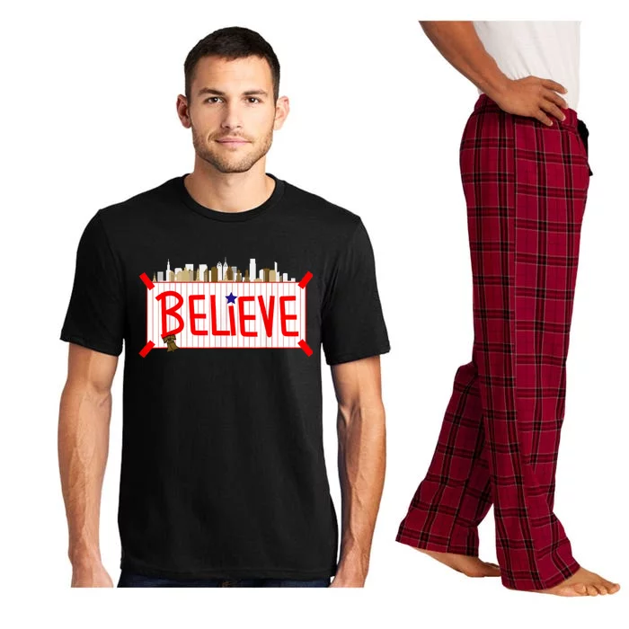 Believe Philadelphia Baseball Players Pajama Set