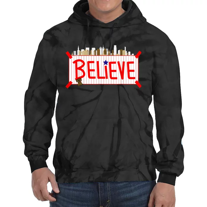 Believe Philadelphia Baseball Players Tie Dye Hoodie