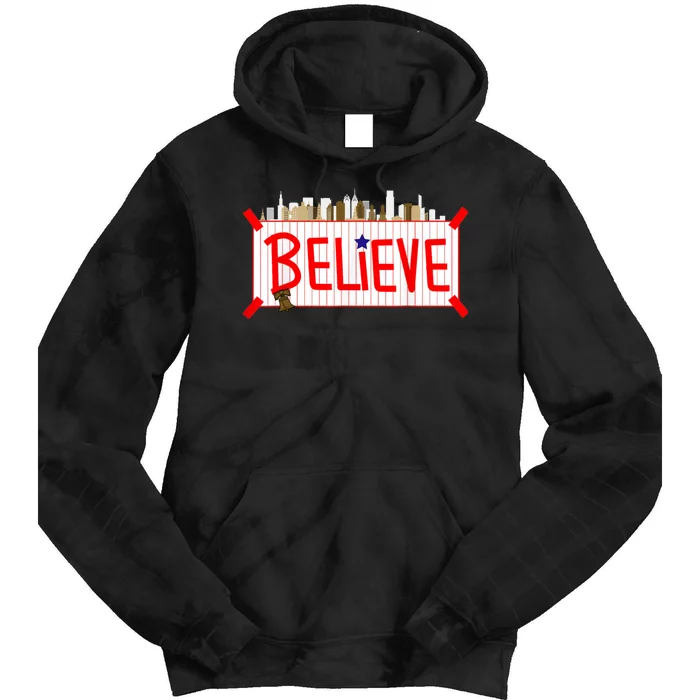 Believe Philadelphia Baseball Players Tie Dye Hoodie