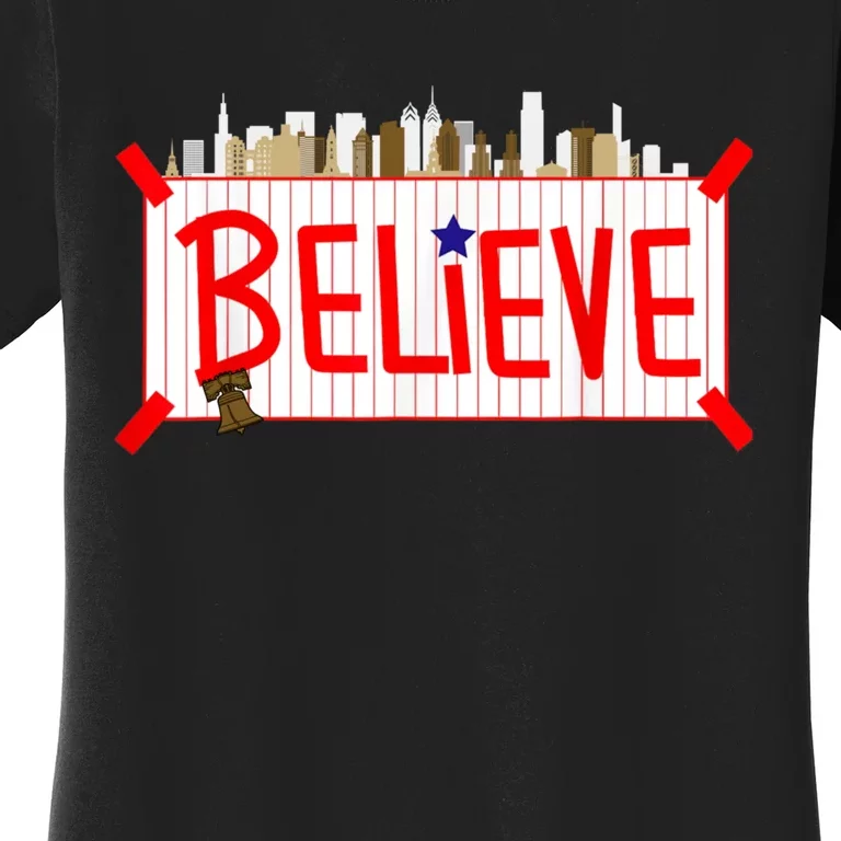 Believe Philadelphia Baseball Players Women's T-Shirt