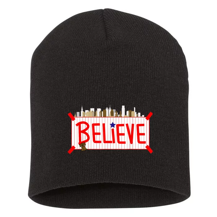 Believe Philadelphia Baseball Players Short Acrylic Beanie