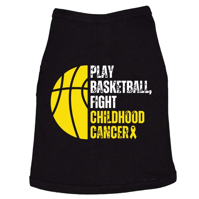 Basketball Player Ball Lovers Childhood Cancer Awareness Doggie Tank