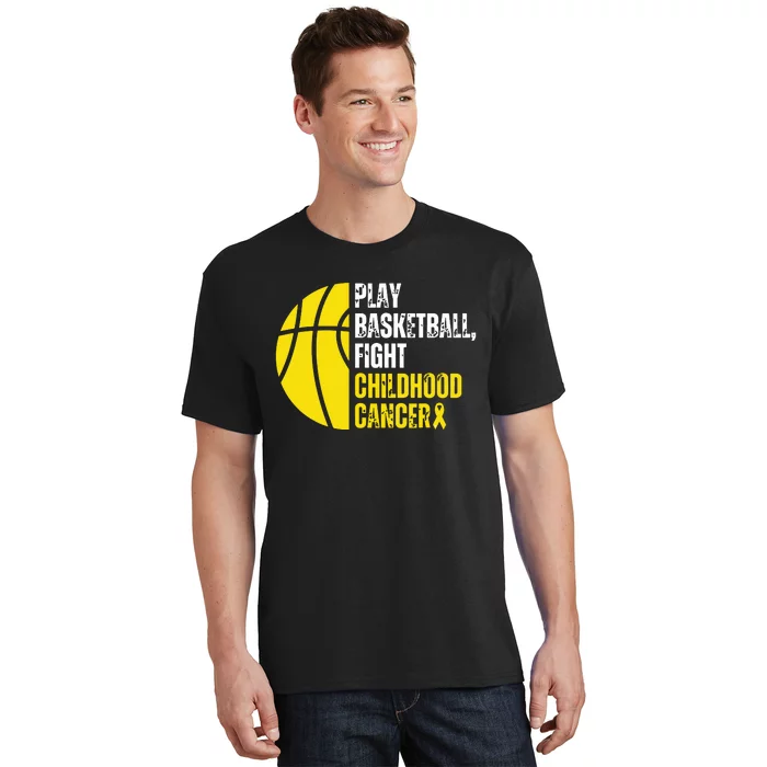 Basketball Player Ball Lovers Childhood Cancer Awareness T-Shirt