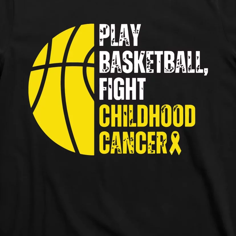 Basketball Player Ball Lovers Childhood Cancer Awareness T-Shirt