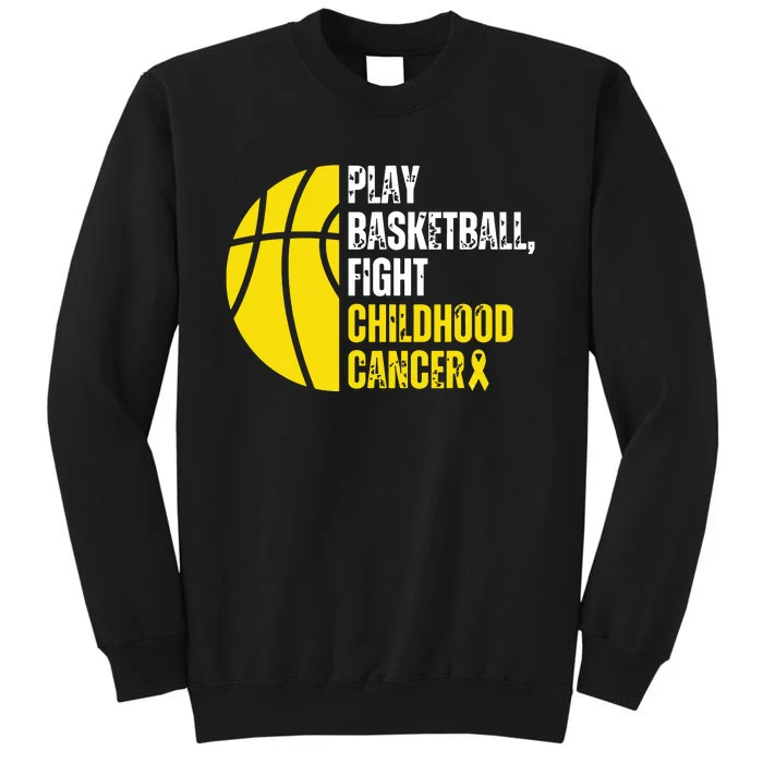 Basketball Player Ball Lovers Childhood Cancer Awareness Tall Sweatshirt