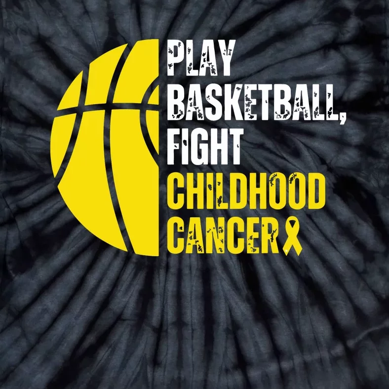 Basketball Player Ball Lovers Childhood Cancer Awareness Tie-Dye T-Shirt