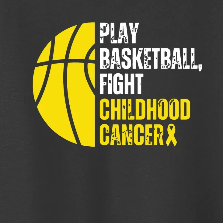 Basketball Player Ball Lovers Childhood Cancer Awareness Toddler T-Shirt