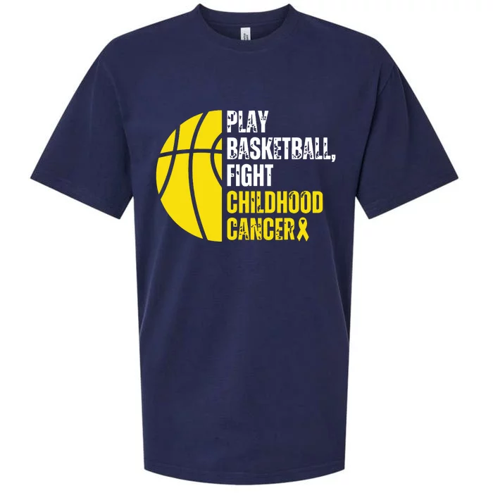 Basketball Player Ball Lovers Childhood Cancer Awareness Sueded Cloud Jersey T-Shirt