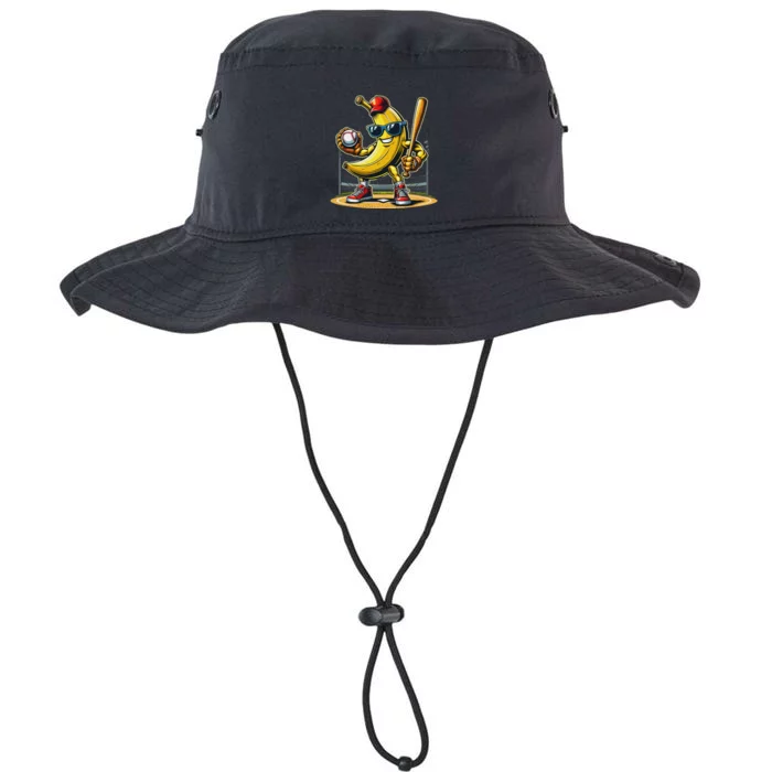 Banana Playing Baseball Baseball Player Funny Fruit Lover Legacy Cool Fit Booney Bucket Hat