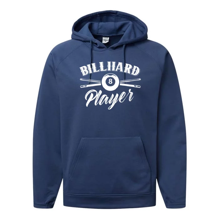 Billard Player Billiard Pool Lover Gift Performance Fleece Hoodie