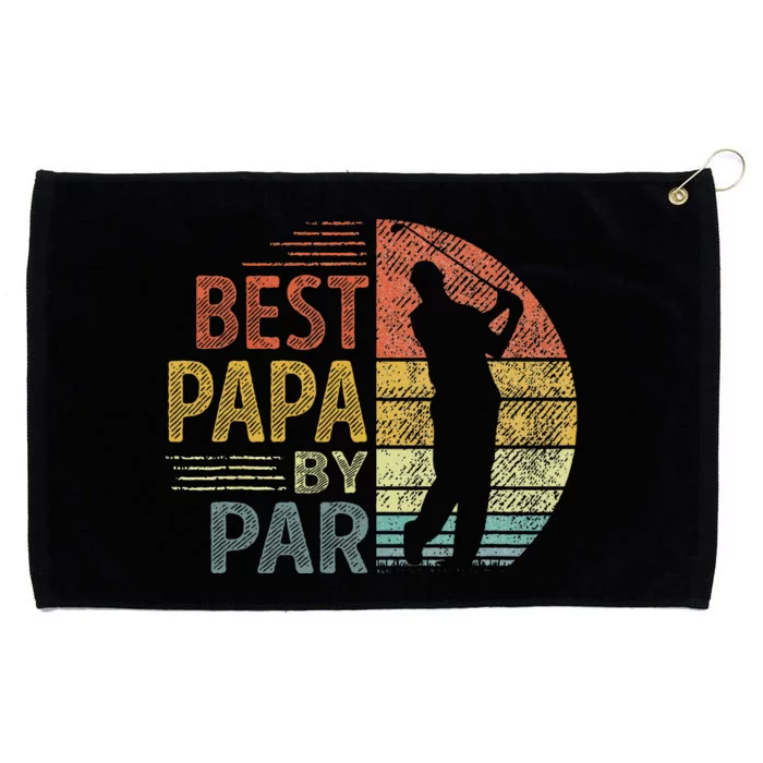 Best Papa By Par Fathers Day Golf Gift Grandpa Grommeted Golf Towel