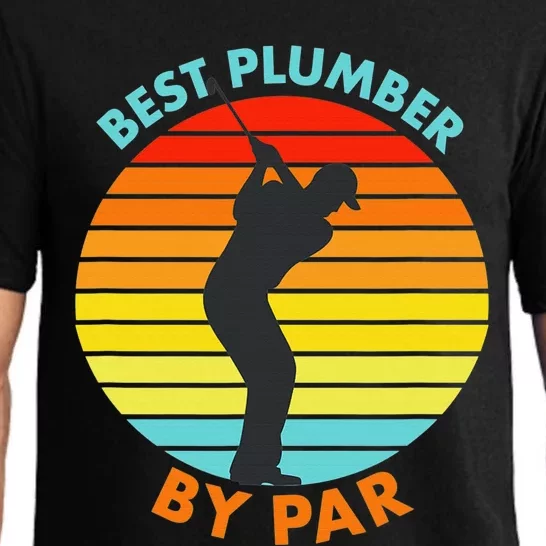 Best Plumber By Par Funny Golfer Gift Pajama Set