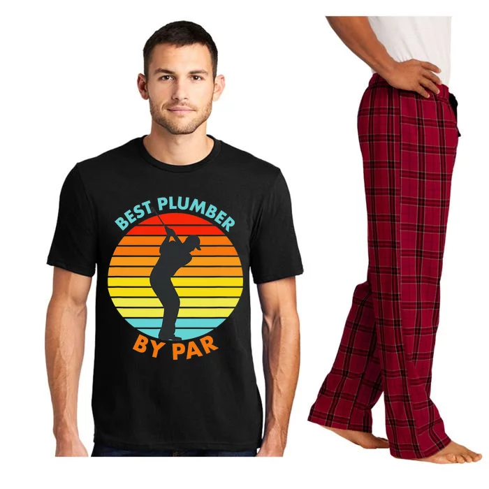 Best Plumber By Par Funny Golfer Gift Pajama Set