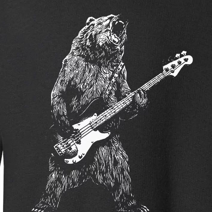 Bear Playing Bass Guitar For Men Animal Playing Guitar Toddler Sweatshirt