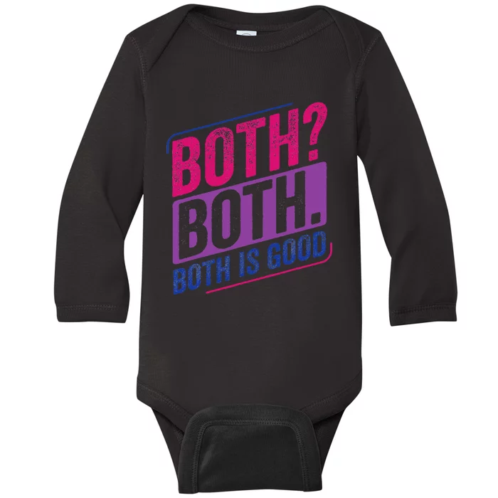 Bi Pride Bisexual Bisexuality Bi Flag Baby Long Sleeve Bodysuit