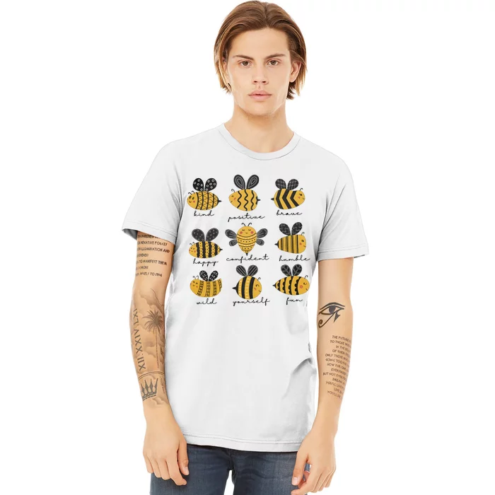 Bee Positivity Bee Lover Beekeeper Bee Happy Premium T-Shirt