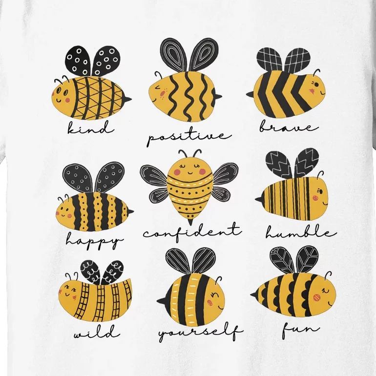 Bee Positivity Bee Lover Beekeeper Bee Happy Premium T-Shirt