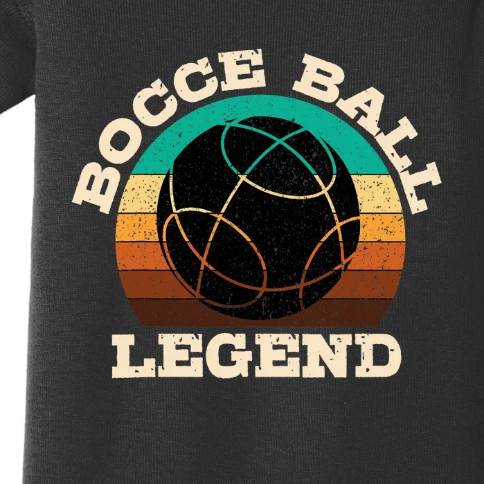 Bocce Player Boccie Fan Game Ball Sport Team Bocci Lover Baby Bodysuit