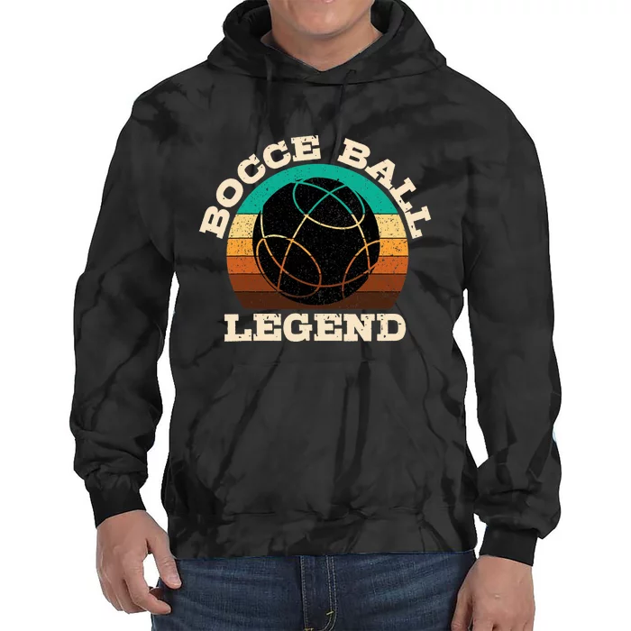 Bocce Player Boccie Fan Game Ball Sport Team Bocci Lover Tie Dye Hoodie